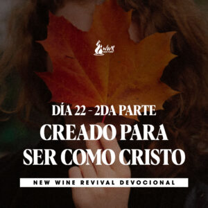 Read more about the article 15Nov – Día 22 – 2da Parte – Creado para ser como Cristo